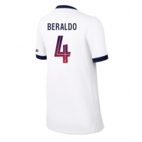 Camiseta Paris Saint-Germain Lucas Beraldo #4 Segunda Equipación Replica 2026-27 para mujer mangas cortas
